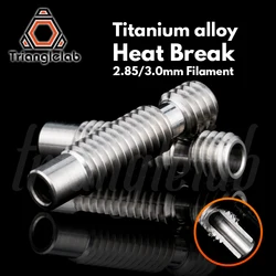 Trianglelab 3.0mm liga de titânio quebra de calor grade5 para v6 hotend vocano bloco aquecedor 2.85/3.0mm acessórios para impressora 3d