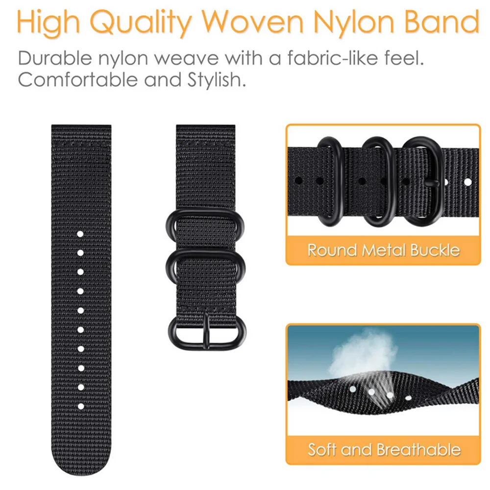 20 mm 시계 밴드 스트랩 샤오미 Huami Amazfit Bip Youth 나일론 팔찌 Garmin Vivoactive3 팔찌 교체 손목 스트랩