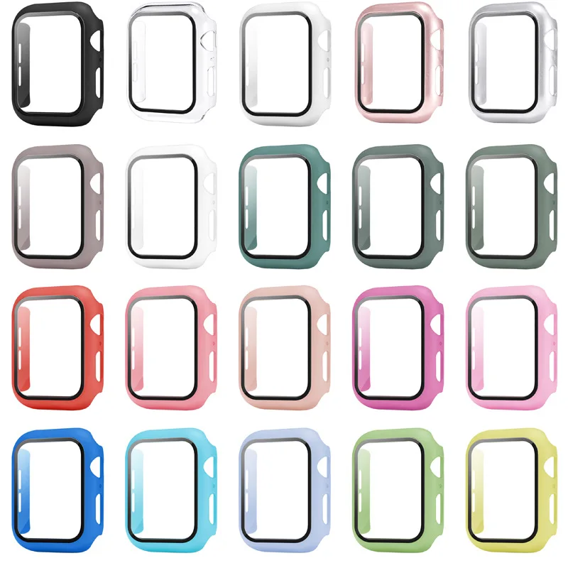 

50Pcs/lot Case For Watch Band 44mm 40mm 42mm 38mm 40 44mm 9 8 7 6 SE 5 4 3 Screen Protector PC Bumper 45mm 41mm Ultra 2 49mm