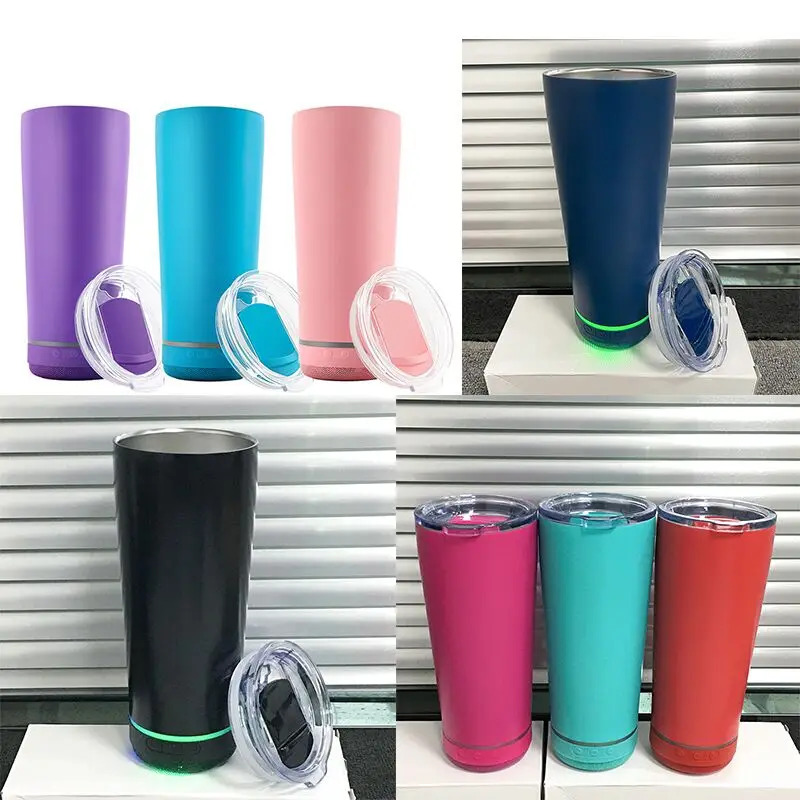 18oz Sublimation Wireless Speaker Tumbler Stainless Steel Double Wall Vacuum Insulated Water Bottle Music Cup For Gift