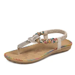 Donne Della Boemia Sandali Bling Perizoma Donne T Strap Appartamenti Che Borda Scarpe Da Spiaggia Confortevole 2020 Nuovi Sandali Moda Estiva 998