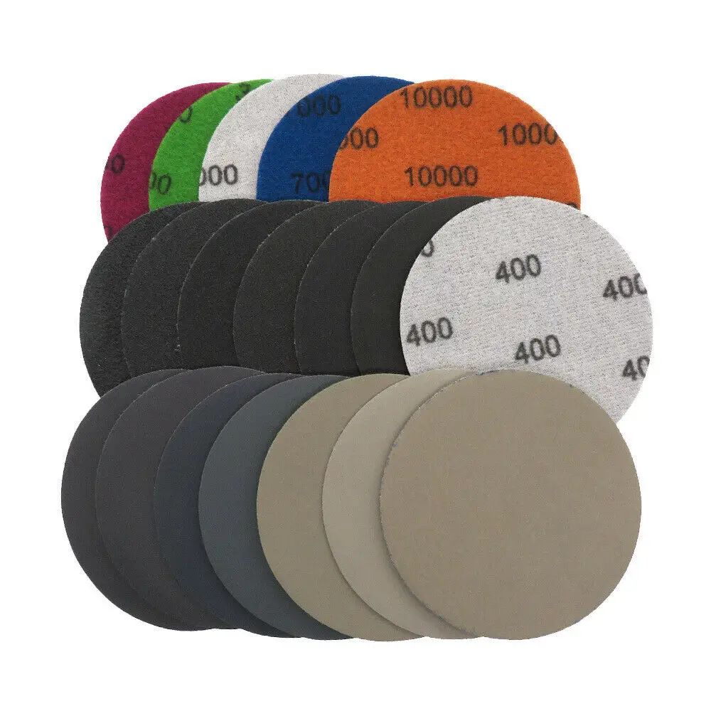 2 Inch 3 Inch Wet & Dry Sanding Discs 60 -10000 Grit Orbital Sandpaper Hook Loop 50/70MM