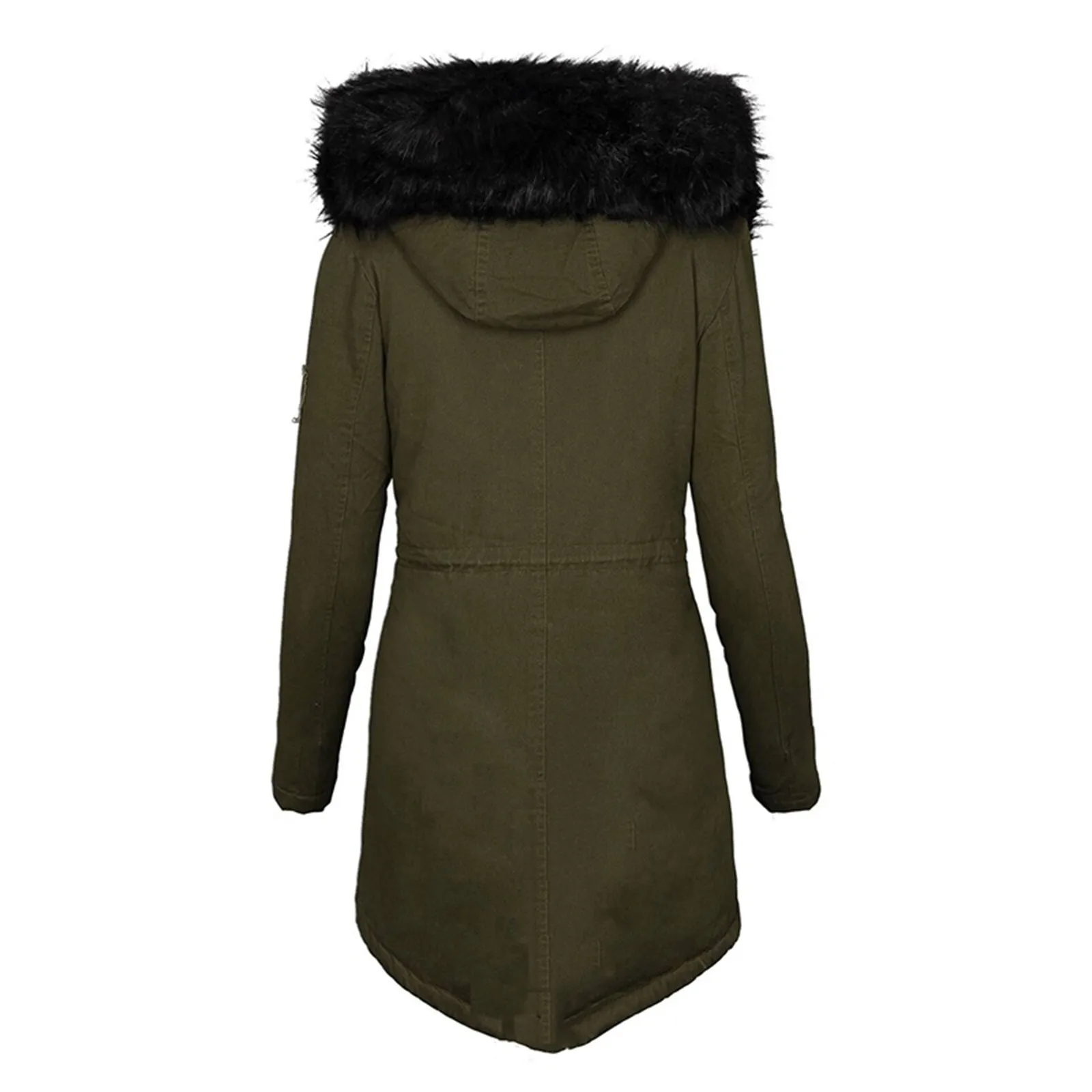 Chaqueta acolchada de algodón y terciopelo para mujer, parka gruesa y cálida de longitud media con capucha, ropa de exterior para nieve, S-5xl, invierno, 2022