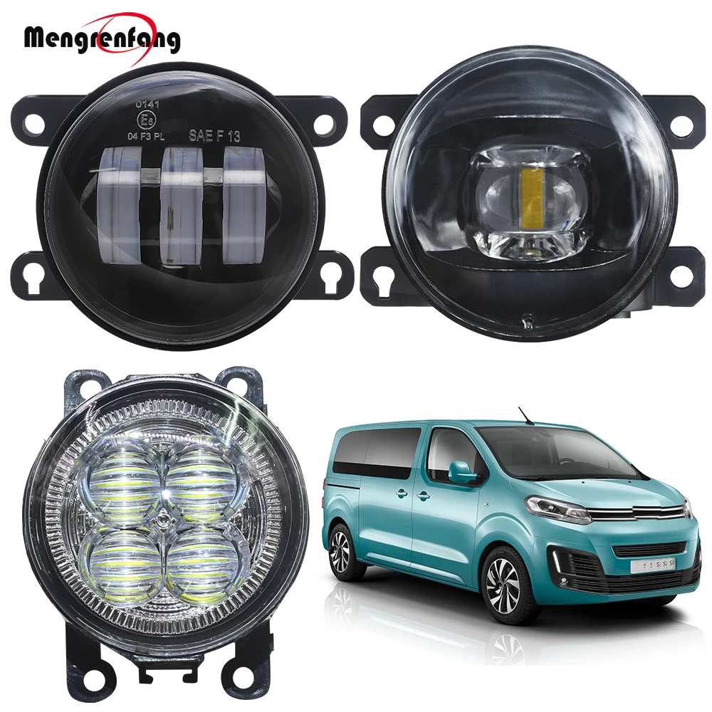 

Fog Light Assembly H11 Car Front Bumper LED Lens Fog Lamp Daytime Running Light DRL 12V For Citroen SpaceTourer 2016 2017 2018