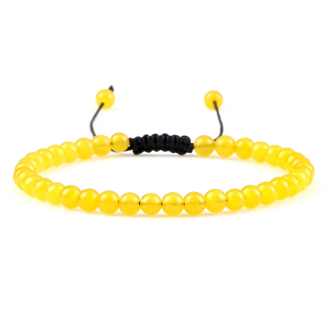 Adjustable 4mm Chakra Beads Bracelet Mini Natural Stone Agats Lava Tiger Eye Beaded Bracelets & Bangles Women Men Gift Jewelry