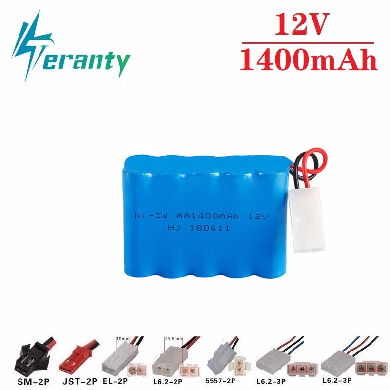 

Upgrade 12v 1400mah NiCD Battery For Rc Toys Cars Tanks Trucks Robots Guns Boats AA Ni-CD 12v Rechargeable Battery Pack 1pcs