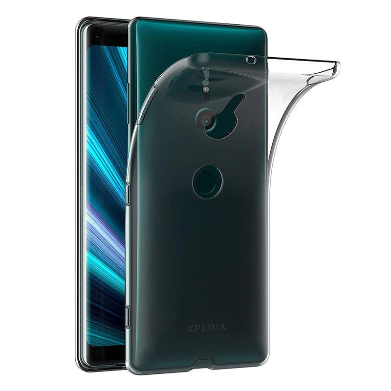 Luxury Phone Cases for Sony Xperia XZ2 Case Back Cover Ultra Thin Soft TPU Silicone Clear Transparent Coque SonyXZ2 H8296 5.7