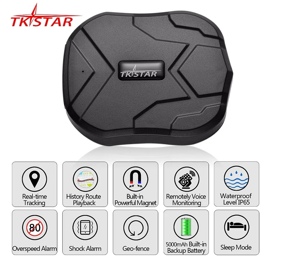 

GPS Tracker Car TKSTAR TK905 5000mAh 90 Days Standby 2G Vehicle Tracker GPS Locator Waterproof Magnet Voice Monitor Free Web APP