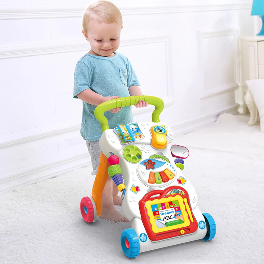 

Baby Sit to Stand Walkers Toy Kids Activity Play Center with Musical Learning Push Walker Toys Gift for Baby Toddlers