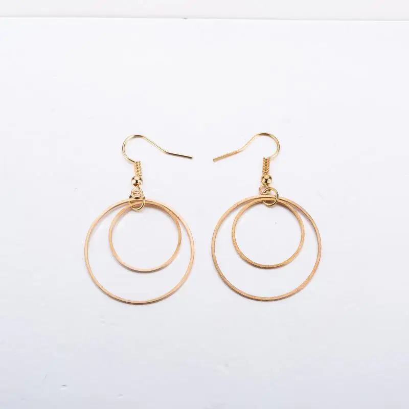 Wholesale Korean Fashion Cute Earrings Jewelry Geometric Round Square Long Stud Earrings Women Fashion Jewelry 2019 Oorbellen