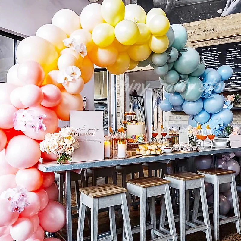 Candy Macaron Mix Balloons Baby Shower Globos Happy Birthday Party Wedding New Year Engagement Proposal Background Decoration image 2