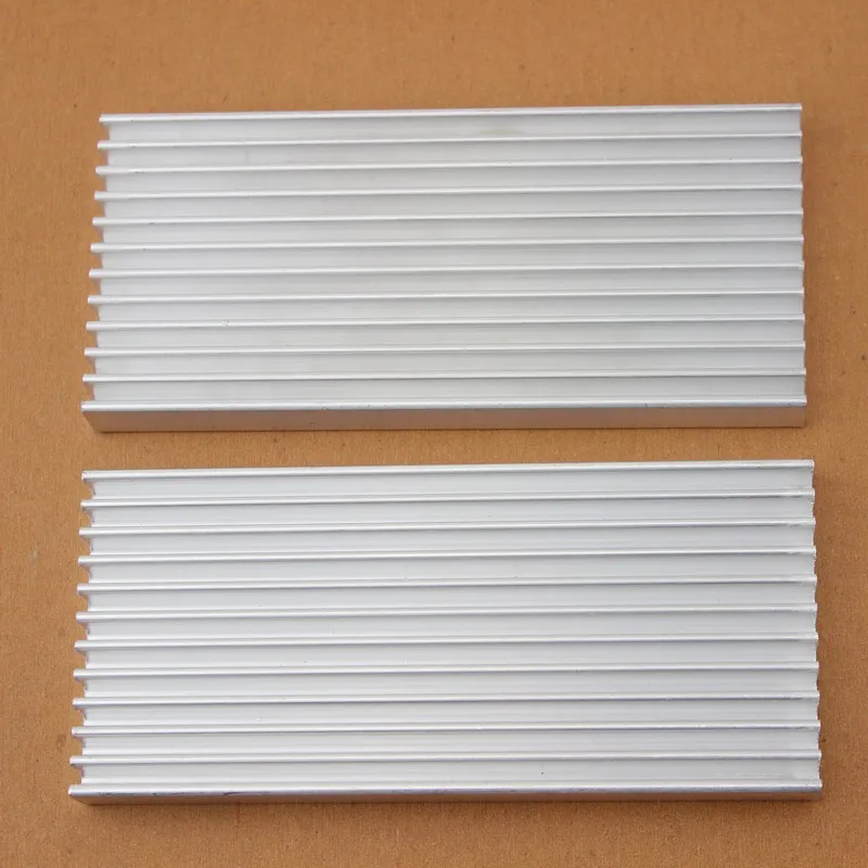 2 Pieces lot 100mm x 45mm x 10mm Aluminum Heatsink Radiator For Chip LED Computer Cooler