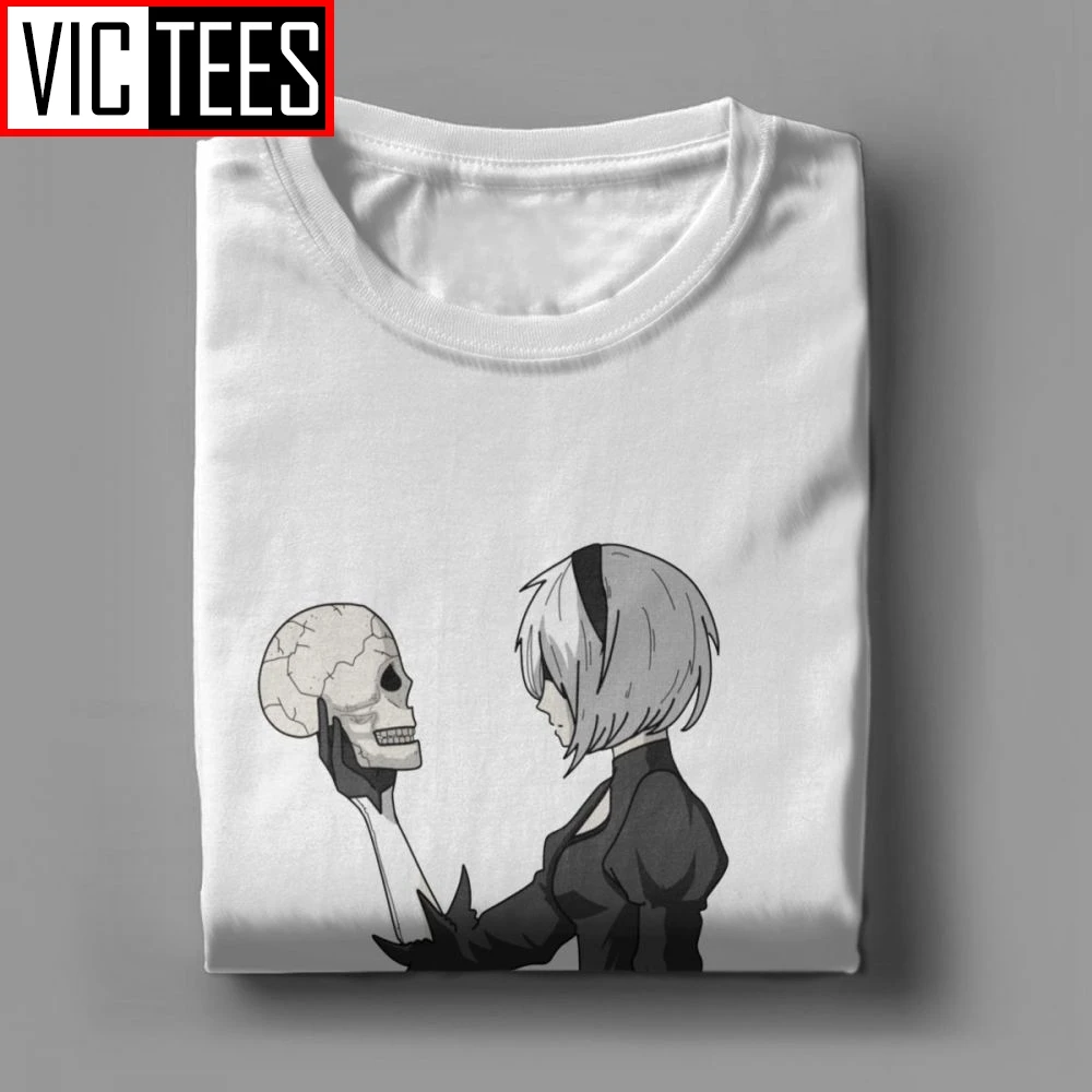 NieR Automata T-Shirts 2B Or Not 2B Men T Shirts Funny Cotton Short Sleeved Tees O Neck Plus Size Tops