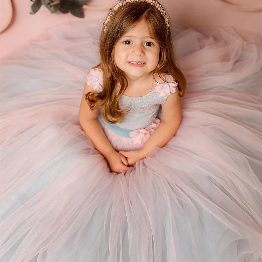 رخيصة الدانتيل زهرة فتاة فساتين مصنوعة يدويا الزهور أنيقة فتاة صغيرة فساتين الزفاف رخيصة التواصل فساتين المسابقة