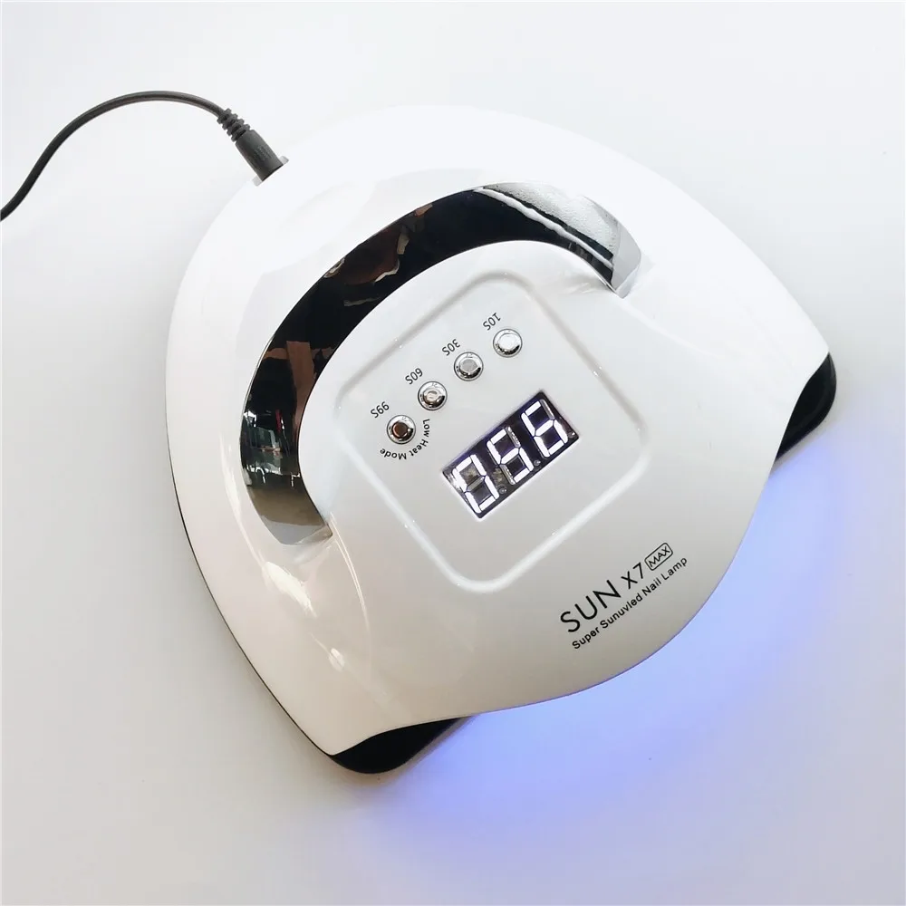 Lámpara LED UV SUNX7 MAX para curado de esmalte de uñas de Gel, 57 Uds. De cuentas, lámpara UV de secado rápido con pantalla LCD, temporizador de 10s/30s/60s/99s