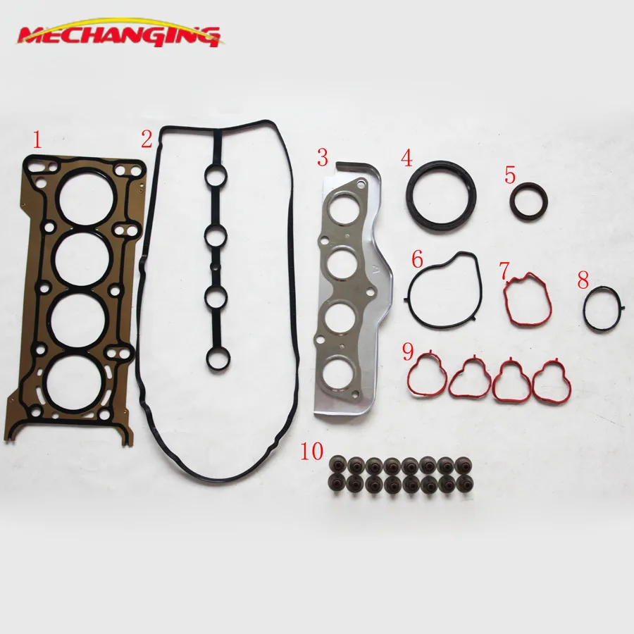 ZJ ZJ-VE For MAZDA 2 Saloon (DE) 1.3 L METAL Engine Rebuilding Kits Engine Gasket full set 8LB4-10-271B