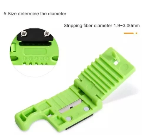 5pcs/lot MSAT-5 Fiber Optic Cable Ribbon Stripper MSAT5 Loose Tube Buffer Mid-Span Access Tool 1.9mm to 3.0mm Replaceable Blade