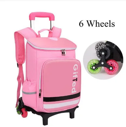 

Children School Rolling backpack bag School trolley backpack With wheels for boys kids School Wheeled Trolley bags for girls