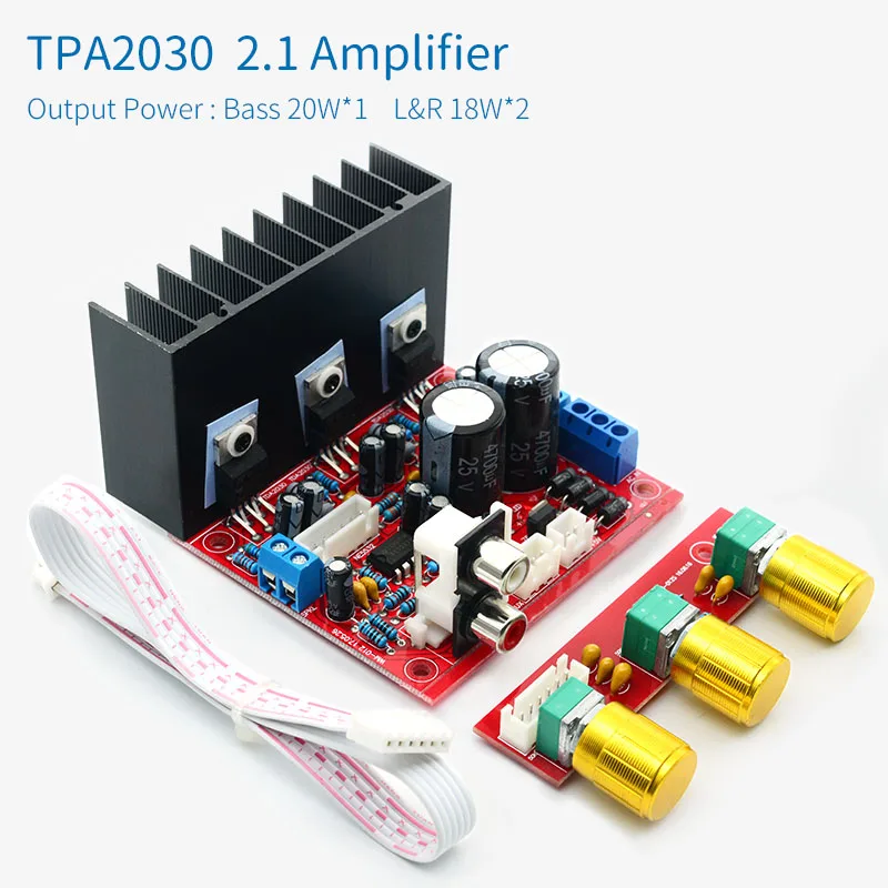 UNISIAN TDA2030A 2.1 Channel Power amplifier Board TDA2030 Three channels Bass Treble Speaker amplifiers for home audio system