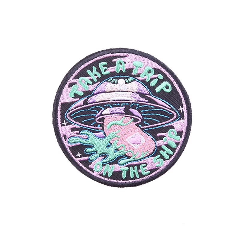 Pulaqi Diy Accessory Punk Patch Sew Iron On Patches On Clothes Stripe Anime Cute Patch Letter Embroidered Patches For Clothing