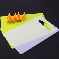 Flexible PP Plastic Non-slip Hang Hole Cutting Board Food Slice Cut Chopping Block Kitchen Cooking Tools