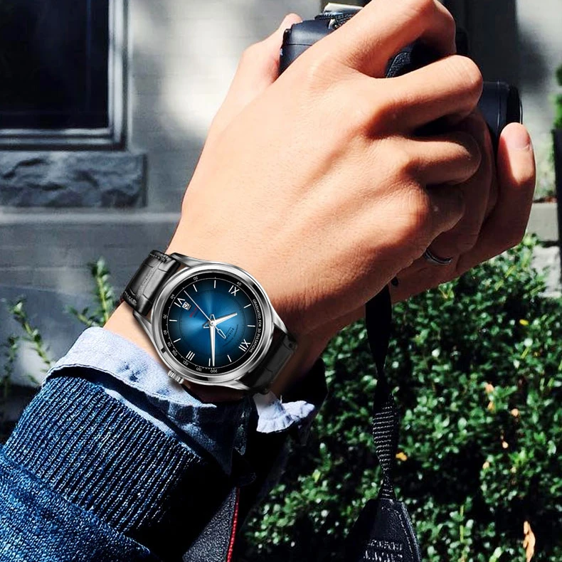 BORMAN Fashion Men Watch Mens orologi automatici orologio da polso meccanico zaffiro impermeabile Top Luxury Brand Gradient Color Dial