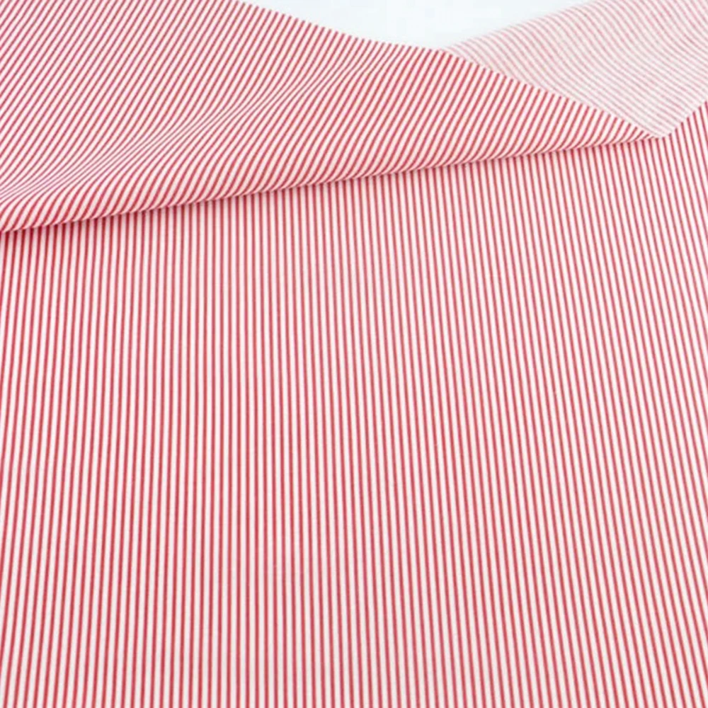 Art Work 100% Cotton Fabrics Printed Red and White Strips Designs Fat Quarter Crafts Doll\'s DIY Clothing Fabrics Home Textile