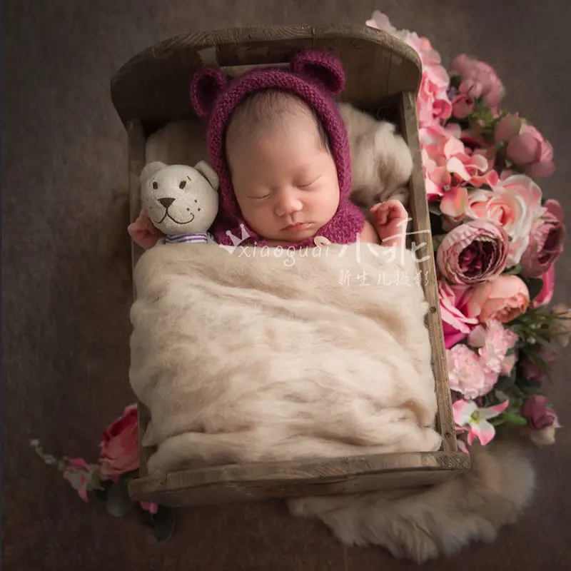 Newborn photography props,baby mohair bear overall photography props