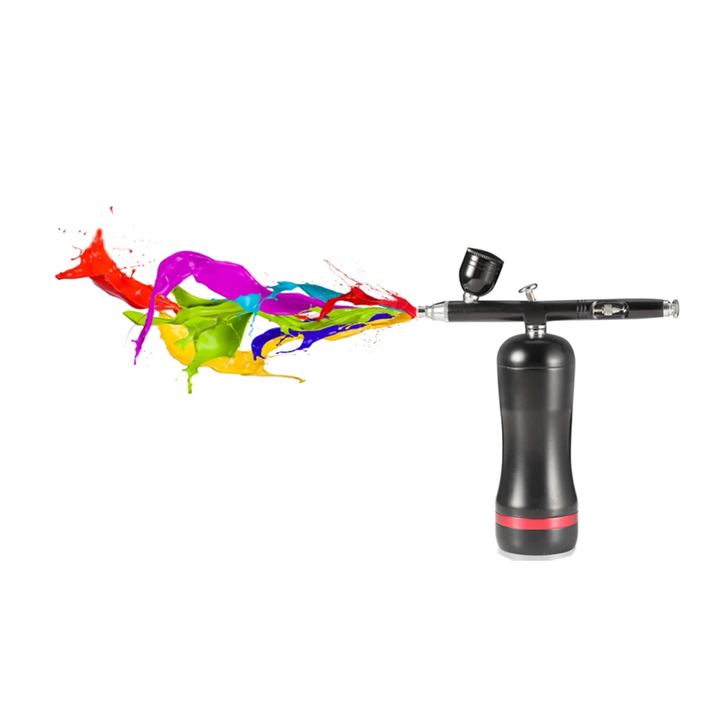 Imagem -04 - Aerógrafo com Compressor para Substituição Bateria Mini Portátil para Maquiagem Arte em Unhas Tatuagem Pintura Spray