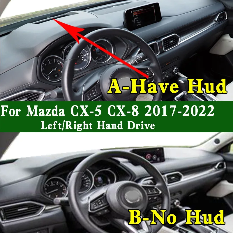 For Mazda CX-5 CX-8 GT Touring Petrol 2017-2022 Dashmat Dashboard Cover Instrument Panel Protective Pad Anti-Dirt Proof Dash Mat