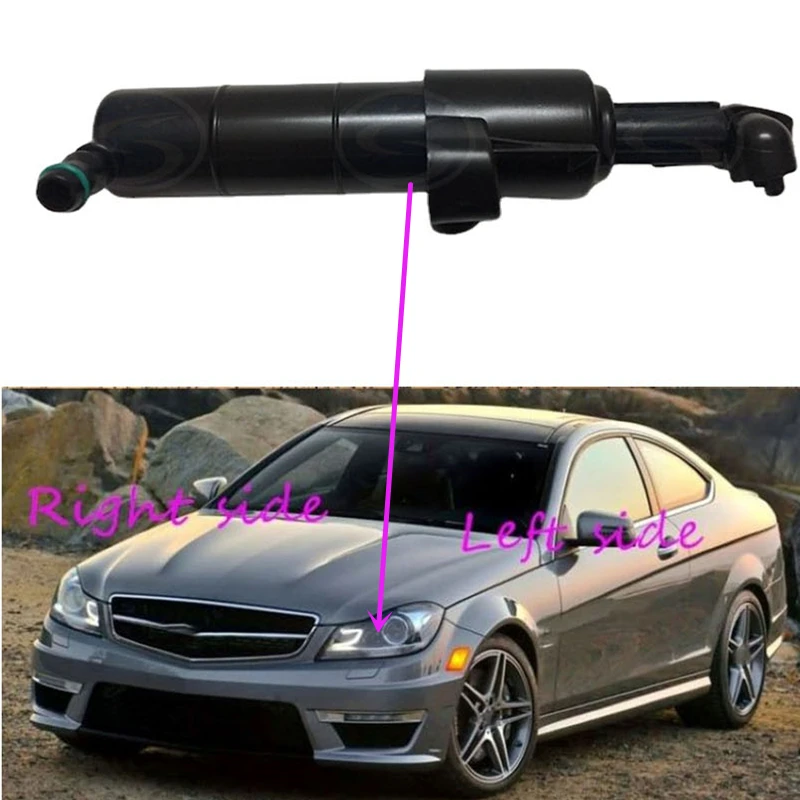 For Mercedes-Benz C CLASS W204 2007-2010 -2013 Headlight Washer Nozzle Clean Head Light Headlamp Cleaner  Nozzle