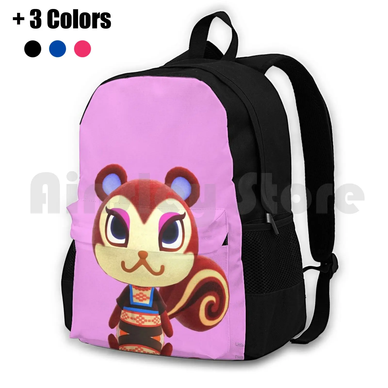 Pecan Outdoor Hiking Backpack Riding Climbing Sports Bag Animal Squirrel Squirrels New Leaf New Horizons Acnl Acnh Animal New