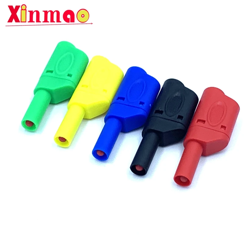 5Pcs Shrouded Fully Insulated Safety 4mm Male Stackable Banana Plug Connector