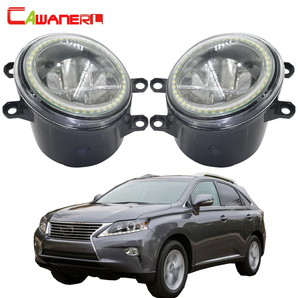 

Cawanerl For Lexus RX350 RX450h 2010 2011 2012 2013 Car H11 LED Lamp Fog Light + Angel Eye DRL Daytime Running Lamp 4000LM 12V