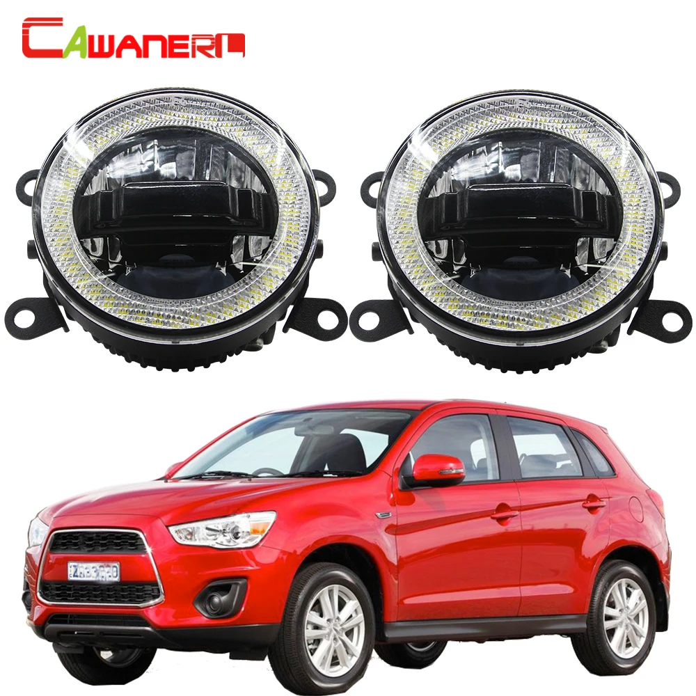 

Cawanerl For Mitsubishi ASX 2013 2014 Car 3000LM LED Fog Light Daytime Running Lamp DRL Angel Eye Bulb H11 12V Accessories