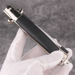 1pc Folding Spring Comb Men's Pocket Brush 2023 New Push Button Automatic Stainless Steel Hair Moustache Comb Hair Styling Tool