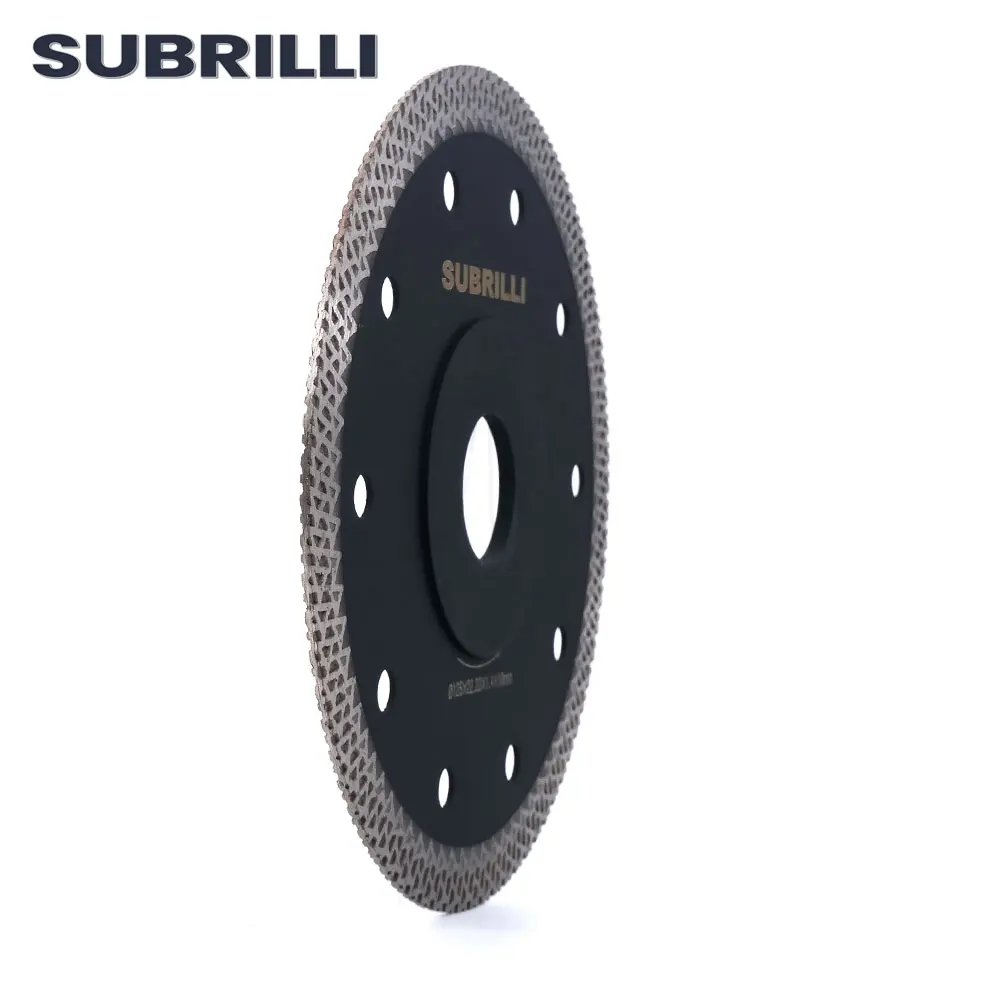 SUBRILLI 4" 4.5" 5" Diamond Cutting Disc Turbo Saw Blade Wheel Rim Cutter For Tile Marble Granite Stone Mesh Type 105/115/125mm