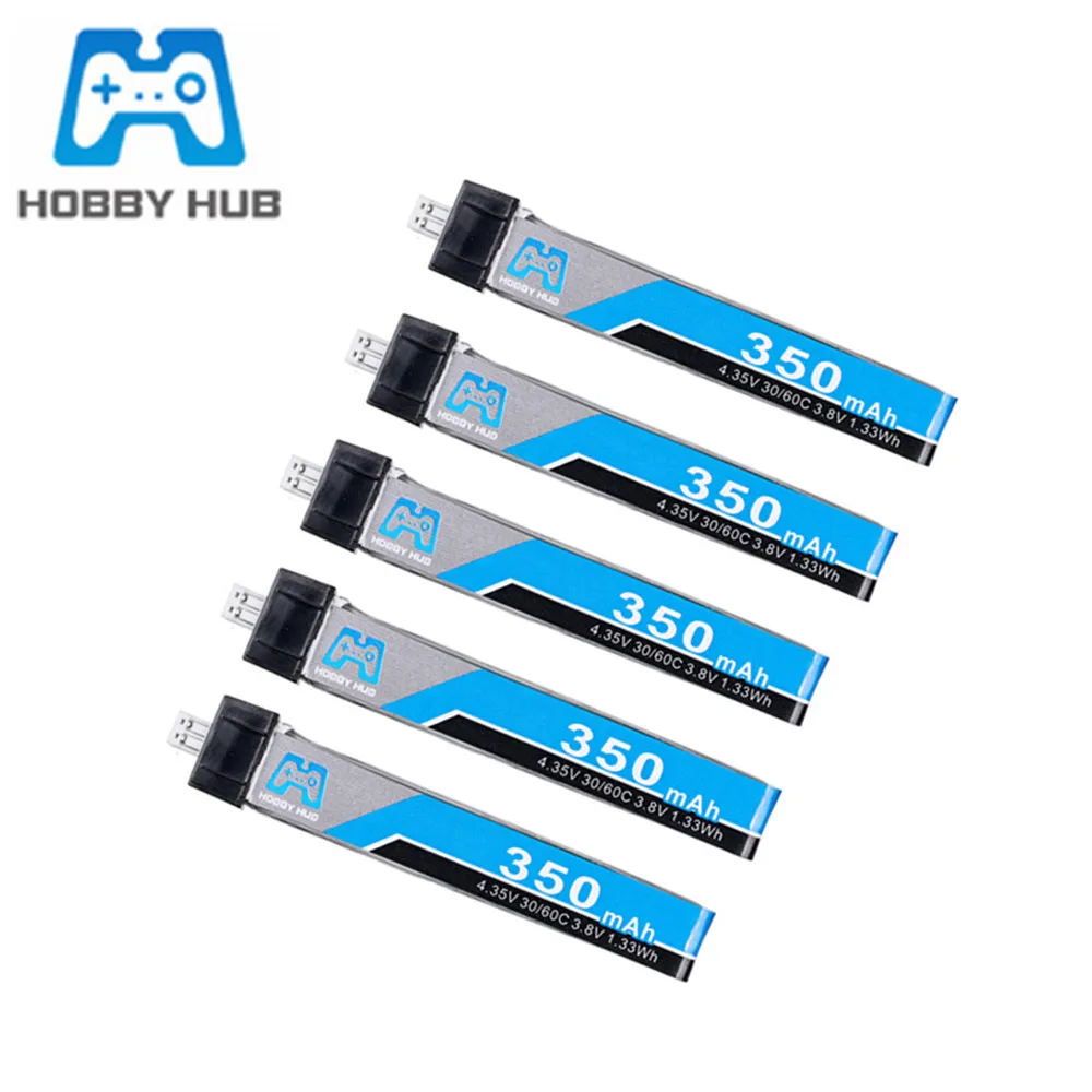 Hobby Hub 350mAh 3.8V 30C/60C LiHV Lipo Battery PH2.0 Plug for UK65 US65 Blade Inductrix 65S UR65 Drone