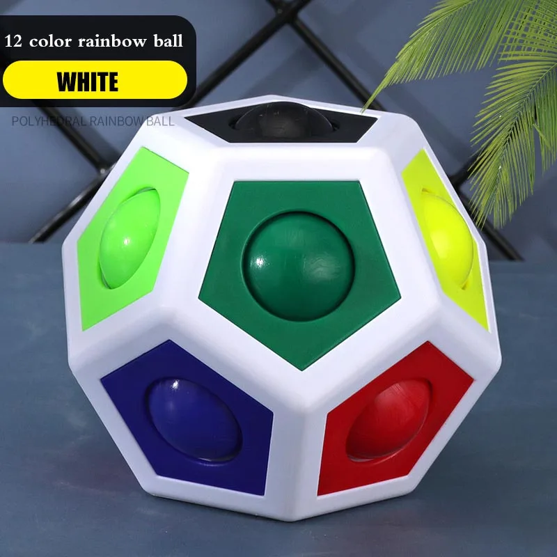 Magic cube Polygon Rainbow Ball Magic Ball fidget toys Polyhedron Football  Educational Decompression Toy Fidget  Stress Relief