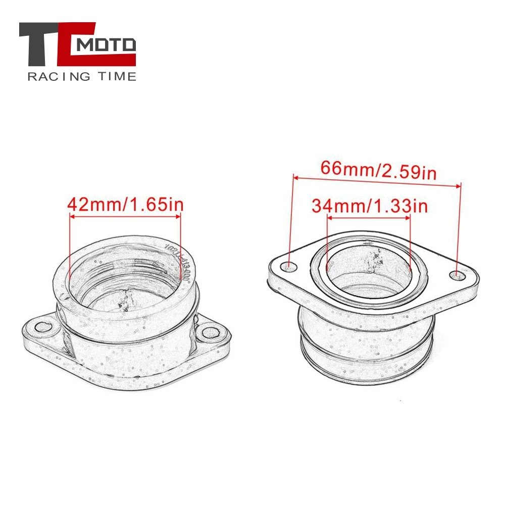 Motorcycle Parts Carburetor Interface for Honda CB400T CB400N CB400A CB450N Carburetor Pad Plastic Intake Manifold 16211-413-000