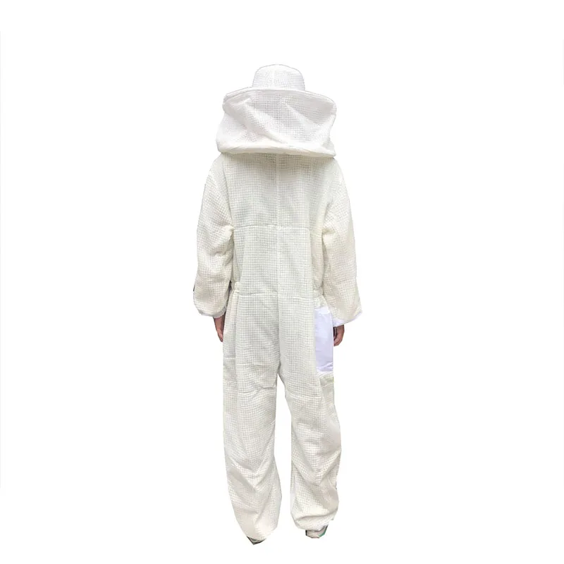 1 set beekeeping suit white Three layer mesh breathable bee clothing for beekeeper clothing costume personal equipment bee suit