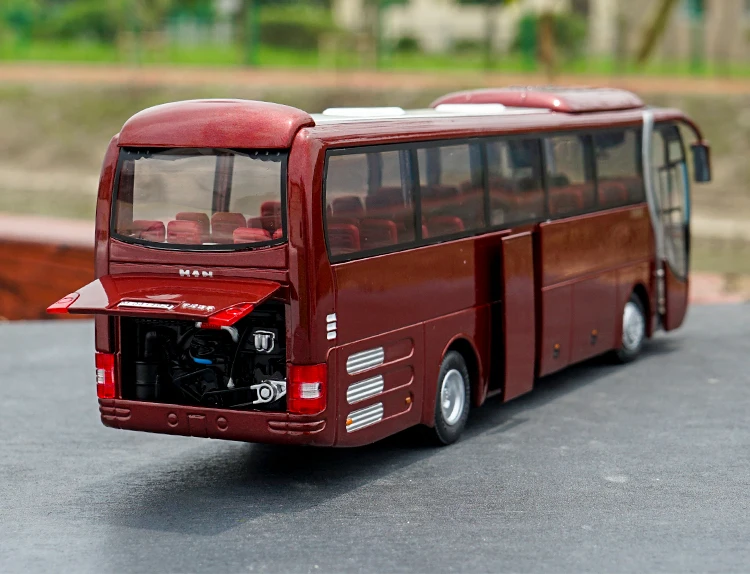 Original 1:42 Diecast Model for Yutong Man Lion\'s Star Bus Alloy Toy Car Miniature Collection Gifts Zk6120r41 Bus Model for Chri