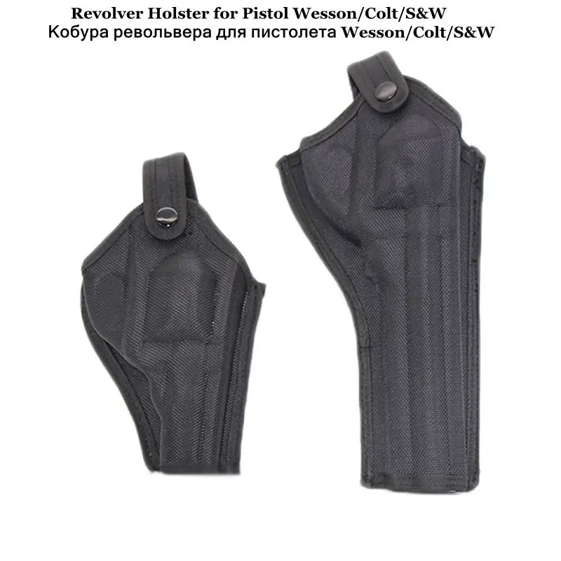 Universal 9MM 10MM Revolver Holster Nylon Plastic Hard Case Holder Quick Release For Revolver Colt Wesson 715 S&W 629