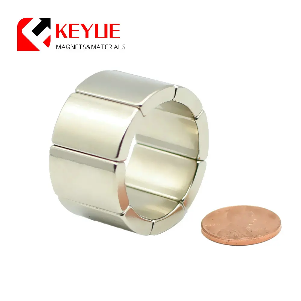 Arc Magnet OR18xIR14x45deg.x20 mm Diameter 36mm N42H Strong Motor Magnet for Generators Wind Turbine Neodymium NdFeB