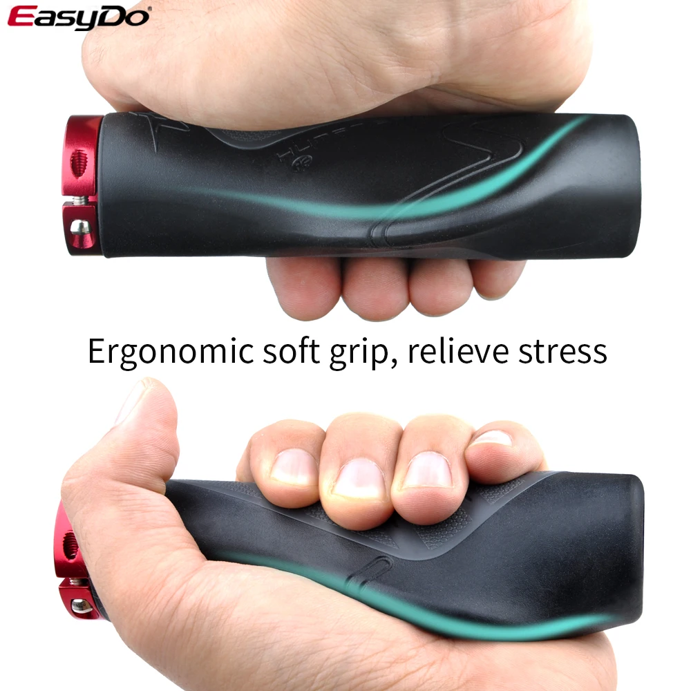 EasyDo 1 Pair MTB Handlebar Grips Ergonomic Design Antiskid Bicycle Grips Accessories