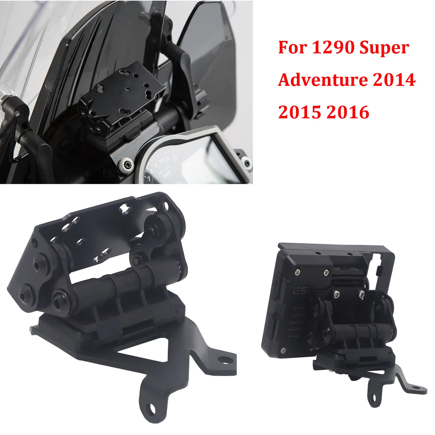 Novo para 1290 super aventura 2014 2015 2016 motocicleta telefone inteligente navegação gps placa suporte adaptar kit titular