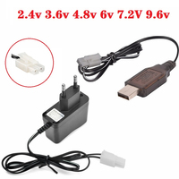 (EL6.2-2P/KET-2P/Tamiya) 2.4v 3.6v 4.8v 6v 7.2V 9.6v 250mAh USB Charger For Ni-Cd Ni-MH Battery Pack Toys car boat tank Charger