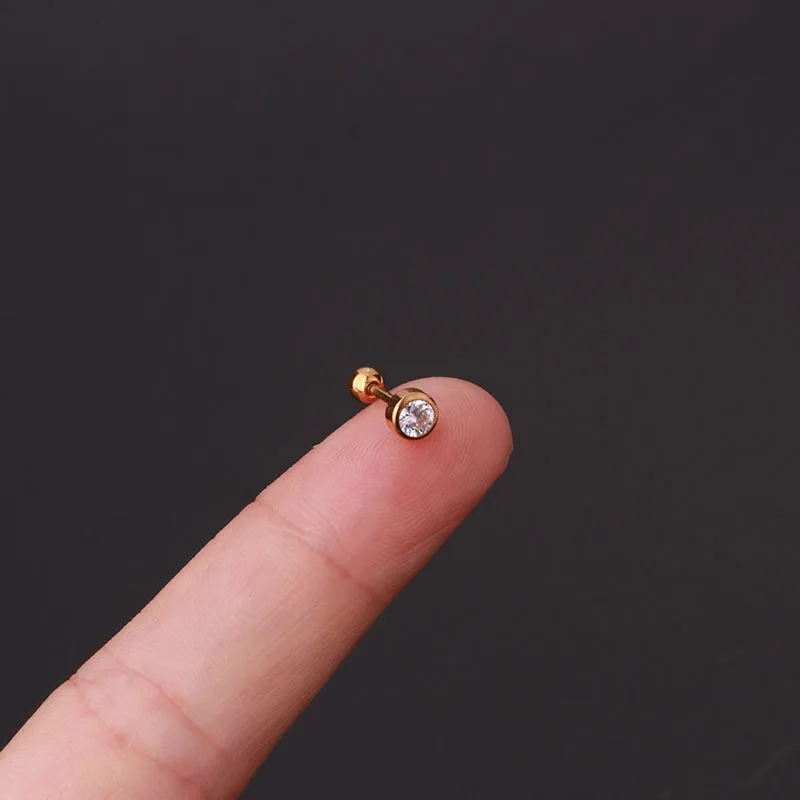 Nuovo 1 pz acciaio inossidabile luna fiore Bar orecchio Piercing cartilagine elica Piercing donna uomo gioielli per il corpo