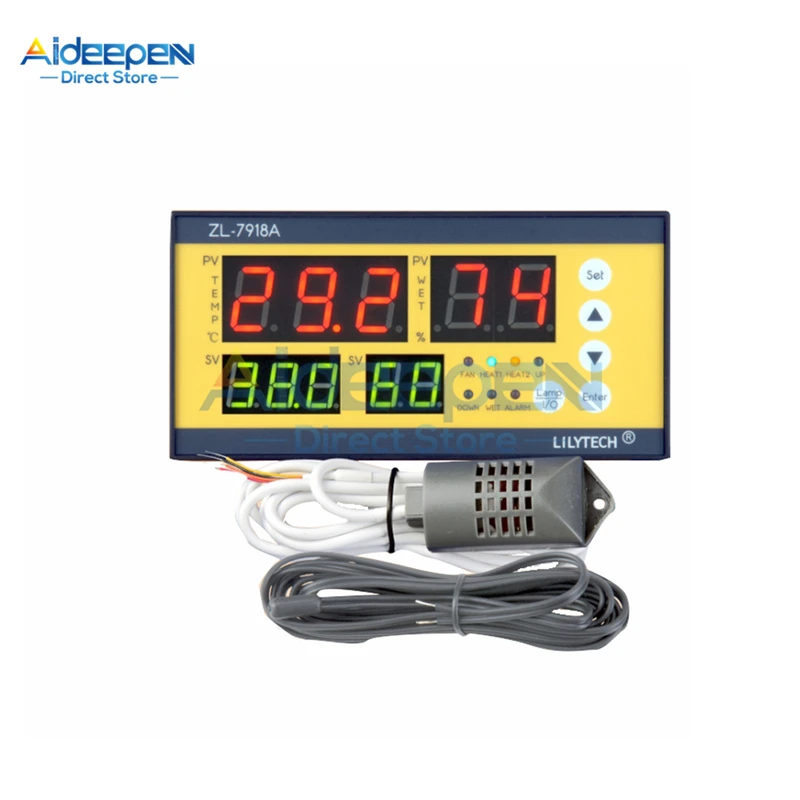 XM-18 ZL-7918A AC 110V 220V LCD Digital Display Temperature Humidity Controller Multifunction Automatic Egg Incubator Controller