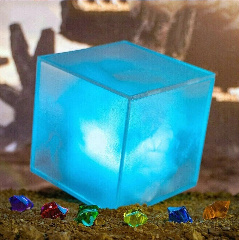 

Avenger-Endgame TESSERACT Cube With LED Light & INFINITY STONES Bundle Movie Replica Loki Cosplay Props Kids Men Gift Home Decor